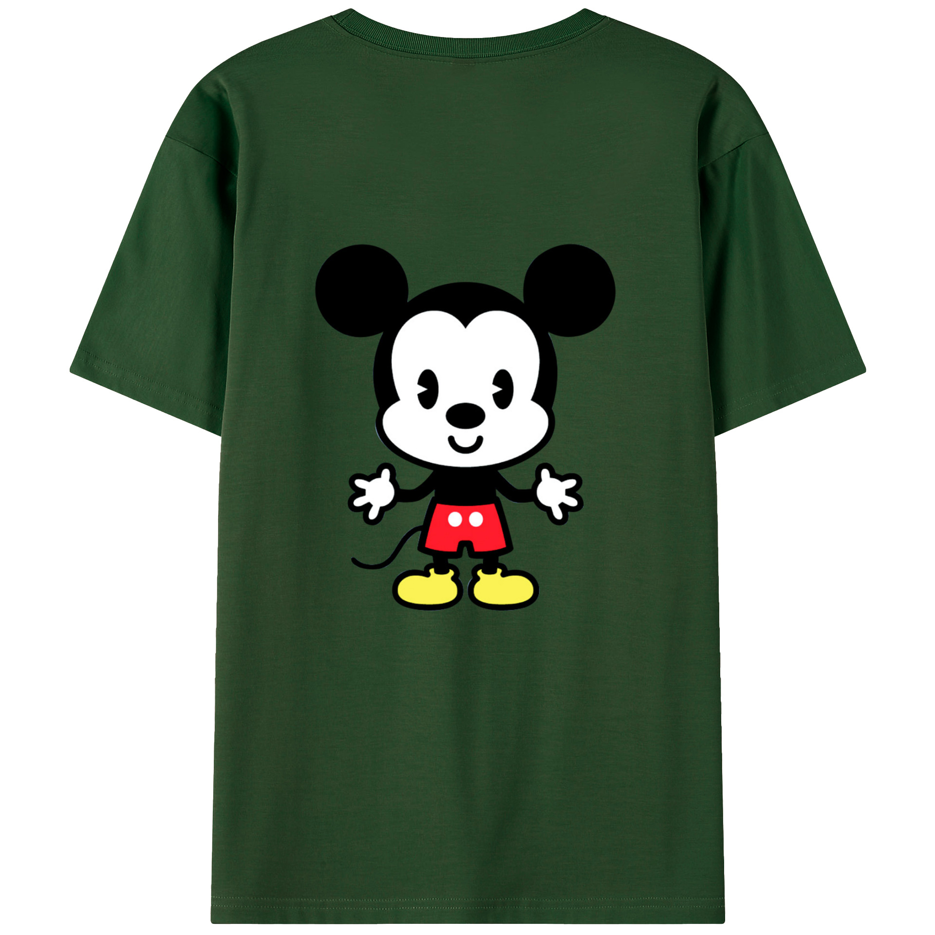 （画像用） ミッキーマウス Mickey Mouse 綿100％半袖Tシャツ（背面プリント）